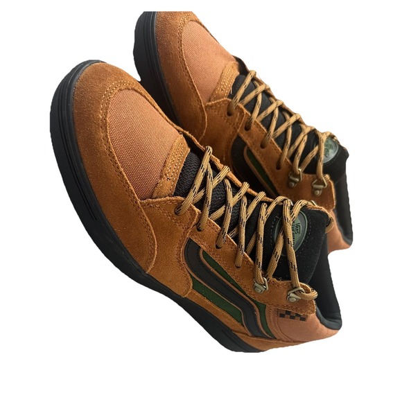 Vans Unisex\'s Zahba‎ Mid Suede Glazed Ginger Brown / Green Skate Shoes Size 11.5 main image 4